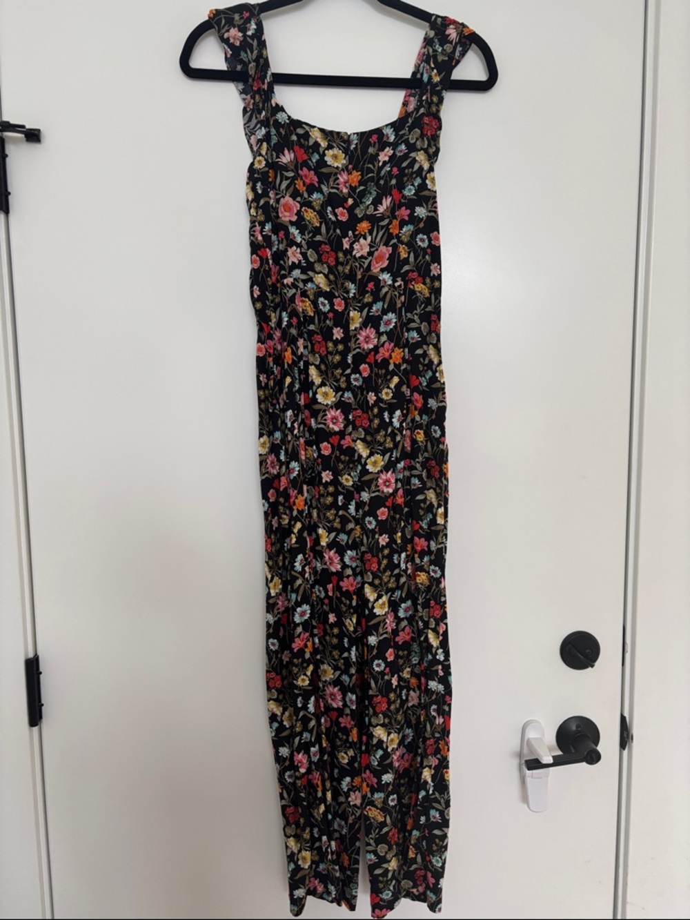 :Price Firm: LOFT Lily Ruffle Front Tie Zipper Back Jumpsuit - Picture 5 of 9